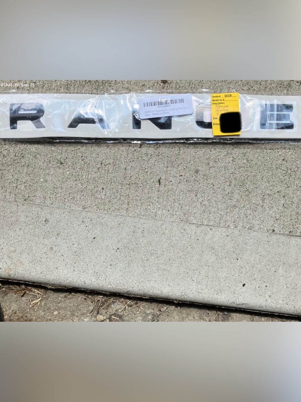 Range Rover Emblems for auto. Color is black. NEW